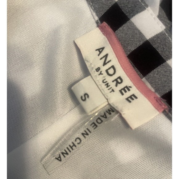 NWT Andree by Unit Black White Check Tiered Dress Small - Picture 12 of 14